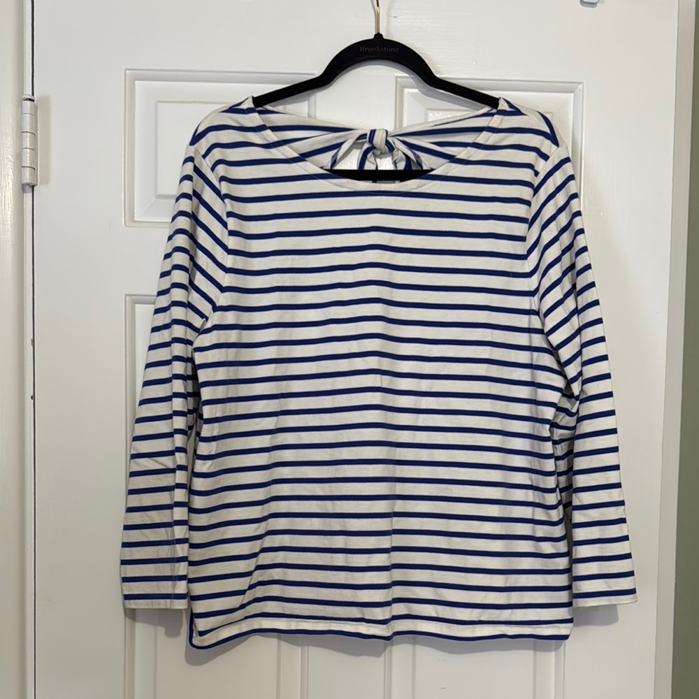 J.Crew Nautical Striped Long Sleeve Top